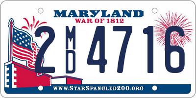 MD license plate 2MD4716