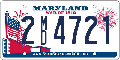 MD license plate 2MD4721