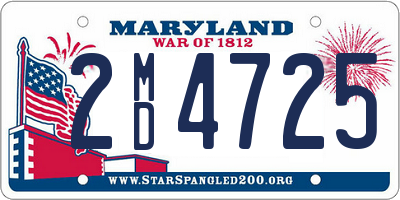 MD license plate 2MD4725