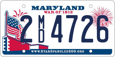 MD license plate 2MD4726