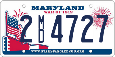 MD license plate 2MD4727