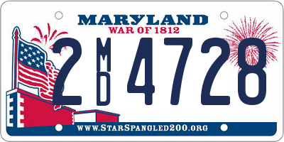 MD license plate 2MD4728