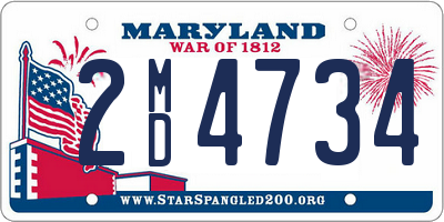 MD license plate 2MD4734