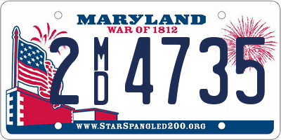 MD license plate 2MD4735