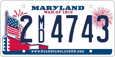 MD license plate 2MD4743