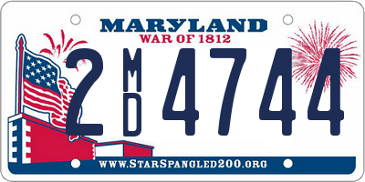 MD license plate 2MD4744