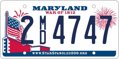 MD license plate 2MD4747