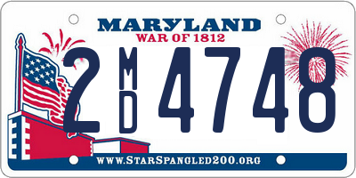 MD license plate 2MD4748