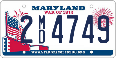 MD license plate 2MD4749