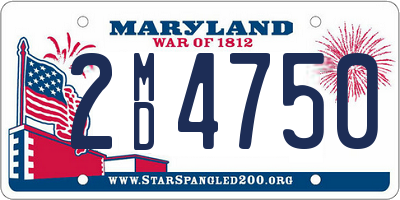 MD license plate 2MD4750