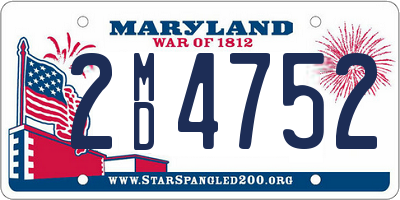 MD license plate 2MD4752