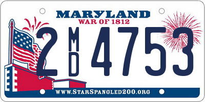 MD license plate 2MD4753