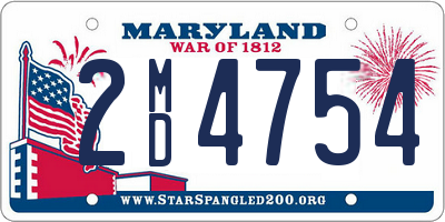 MD license plate 2MD4754