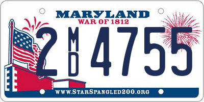 MD license plate 2MD4755