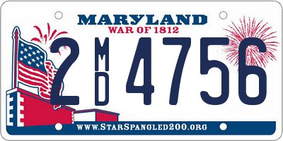 MD license plate 2MD4756