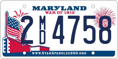 MD license plate 2MD4758