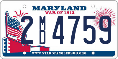 MD license plate 2MD4759