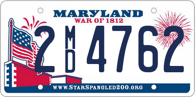 MD license plate 2MD4762