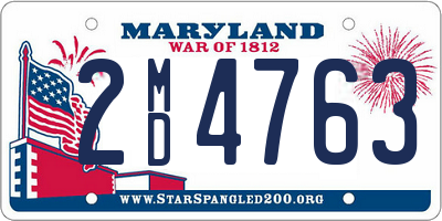 MD license plate 2MD4763