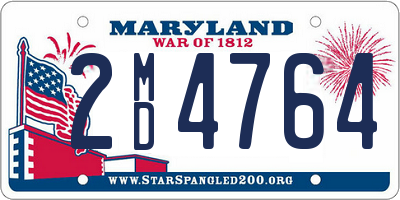 MD license plate 2MD4764