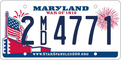 MD license plate 2MD4771