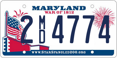 MD license plate 2MD4774