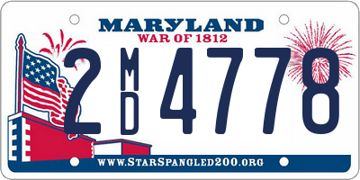 MD license plate 2MD4778