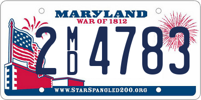 MD license plate 2MD4783