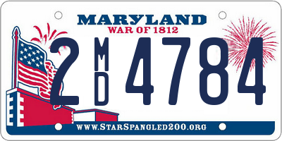 MD license plate 2MD4784