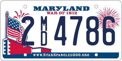 MD license plate 2MD4786