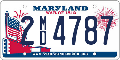 MD license plate 2MD4787