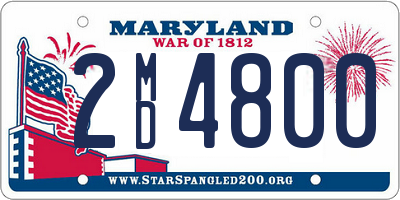 MD license plate 2MD4800