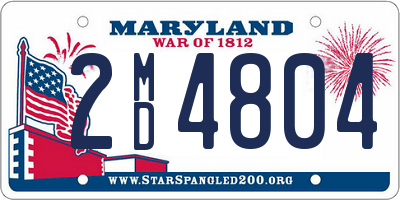 MD license plate 2MD4804