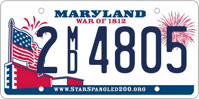 MD license plate 2MD4805