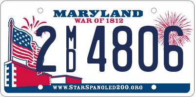 MD license plate 2MD4806