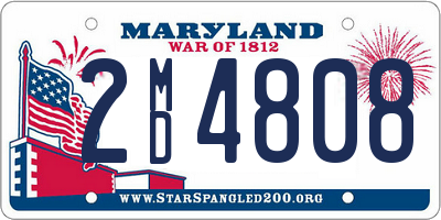 MD license plate 2MD4808