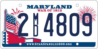 MD license plate 2MD4809