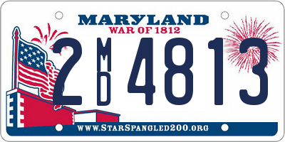 MD license plate 2MD4813