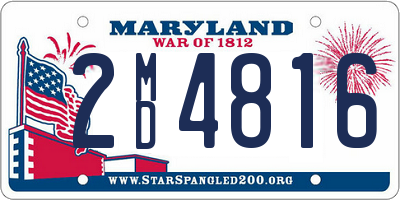 MD license plate 2MD4816