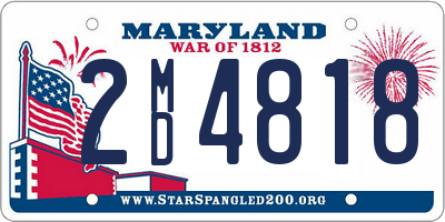 MD license plate 2MD4818