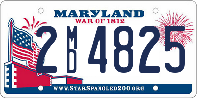 MD license plate 2MD4825