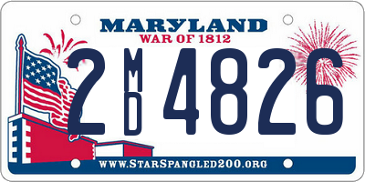 MD license plate 2MD4826