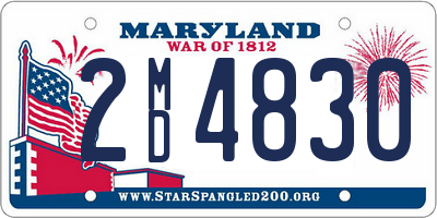 MD license plate 2MD4830