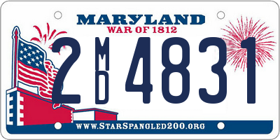 MD license plate 2MD4831