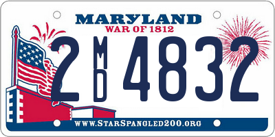 MD license plate 2MD4832