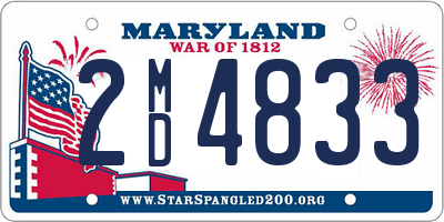 MD license plate 2MD4833