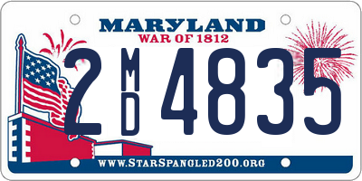 MD license plate 2MD4835