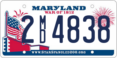 MD license plate 2MD4838