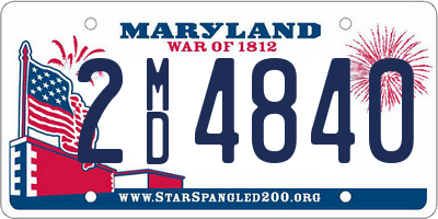 MD license plate 2MD4840