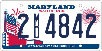 MD license plate 2MD4842